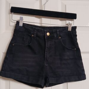 🤯2/$15 Shein Black Cotton+Polyester Jean Shorts Size Medium (M)